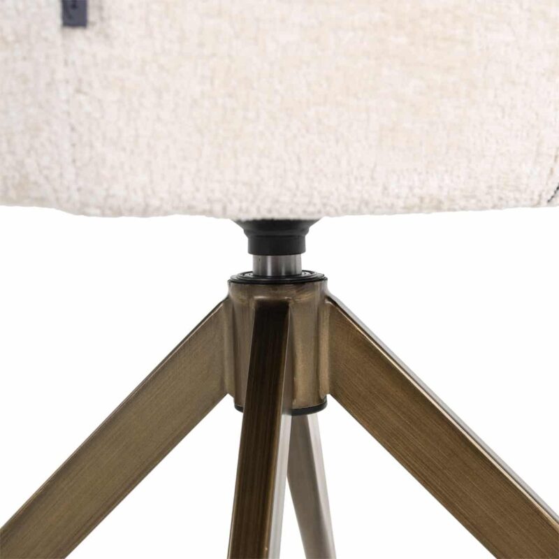 Eetkamerstoel Aline FR white chenille swivel fire retardant