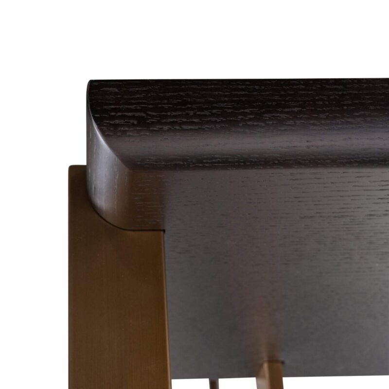 Textuur van de eiken fineer op de wandkast