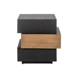 Textuur van de bijzettafel Cambon, dark coffee