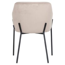 Eetkamerstoel Fay khaki velvet fire retardant vanaf boven