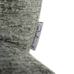 Eetkamerstoel Fallon thyme fusion vanaf zijde, metalen poten en fluwelen bekleding