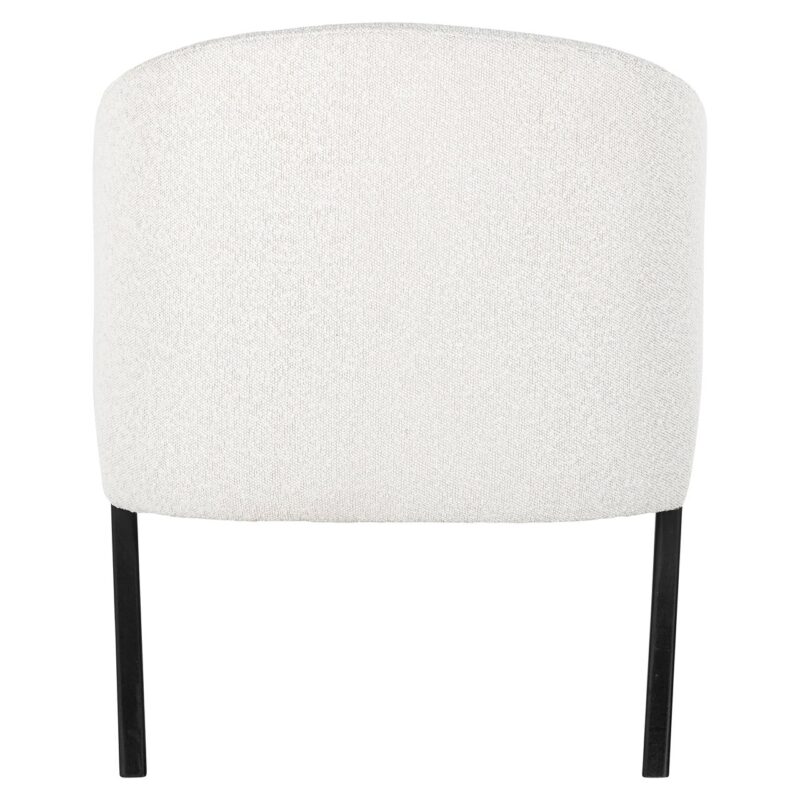 Lounge stoel Mia white bouclé