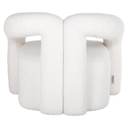 Lounge stoel Dana white furry