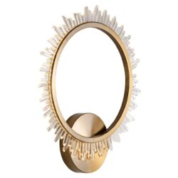 Wandlamp Beau in interieur goudkleurig ijzer stijlvol