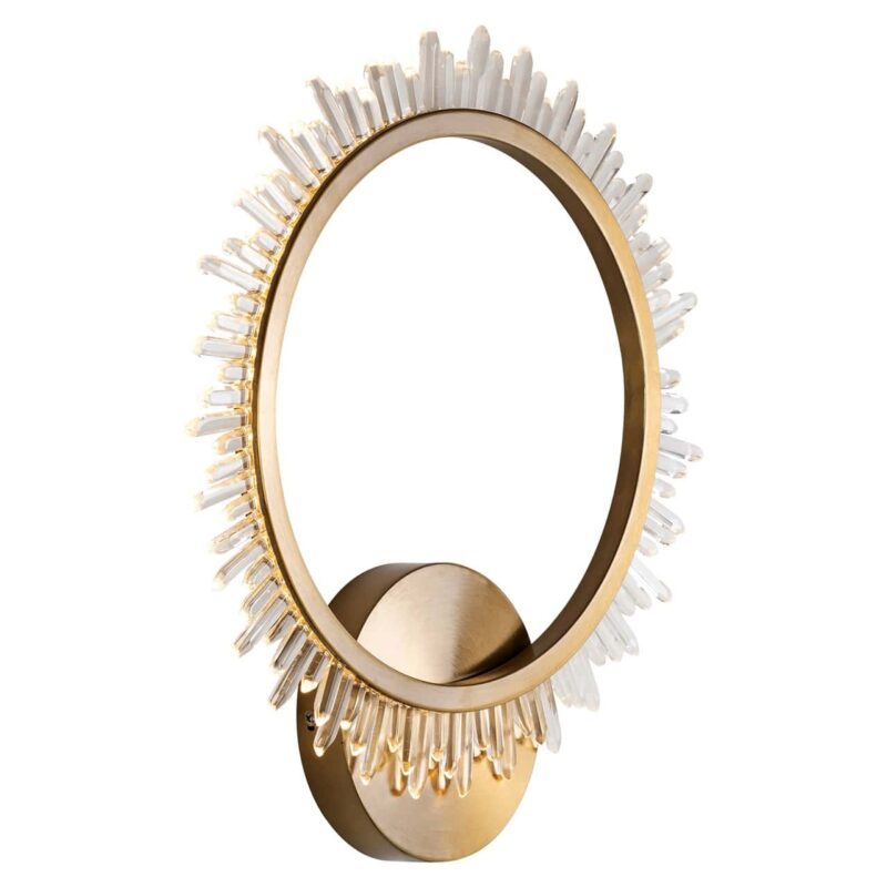 Wandlamp Beau in interieur goudkleurig ijzer stijlvol