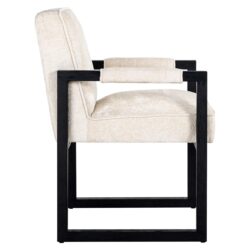 Eetkamerstoel Beck white chenille