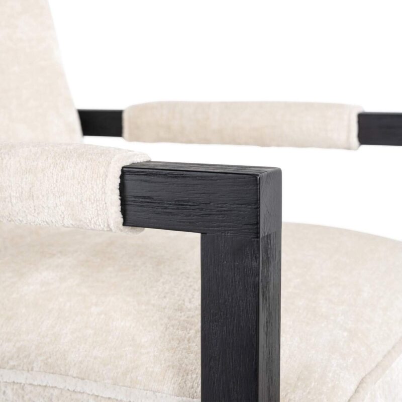 Eetkamerstoel Beck white chenille