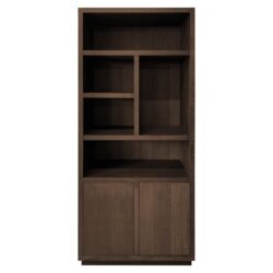 Wandkast Oakura brown in interieur, studeerkamer