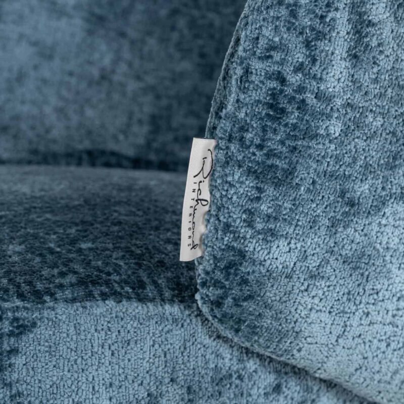 Eetkamerstoel Amphara blue chenille fire retardant
