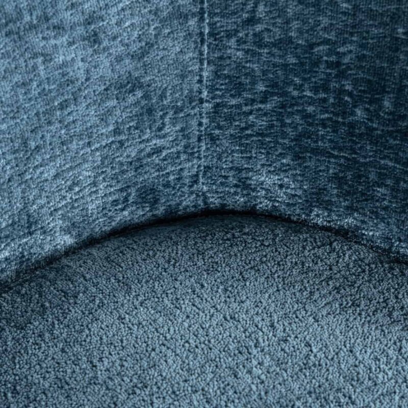 Eetkamerstoel Amphara blue chenille fire retardant