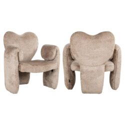 Detail van eetkamerstoel Didi, sheep natural stof