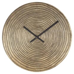 Detaillering van goudkleurig aluminium oppervlak van klok