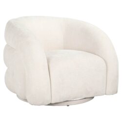Lounge stoel Arcus white unicorn swivel