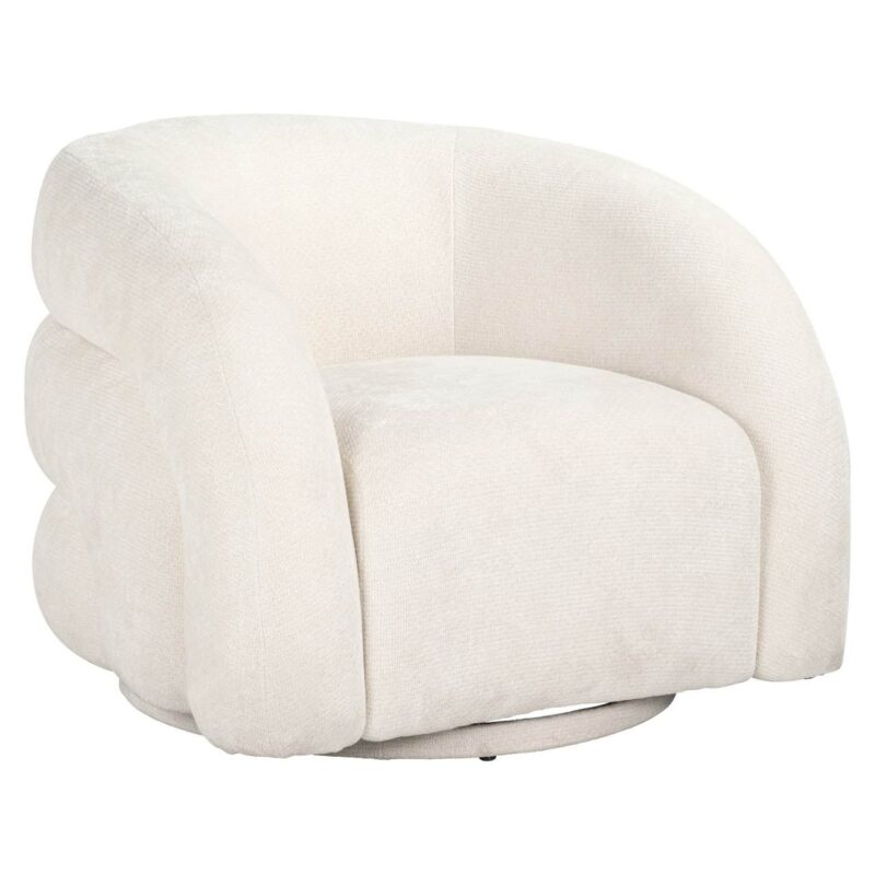 Lounge stoel Arcus white unicorn swivel