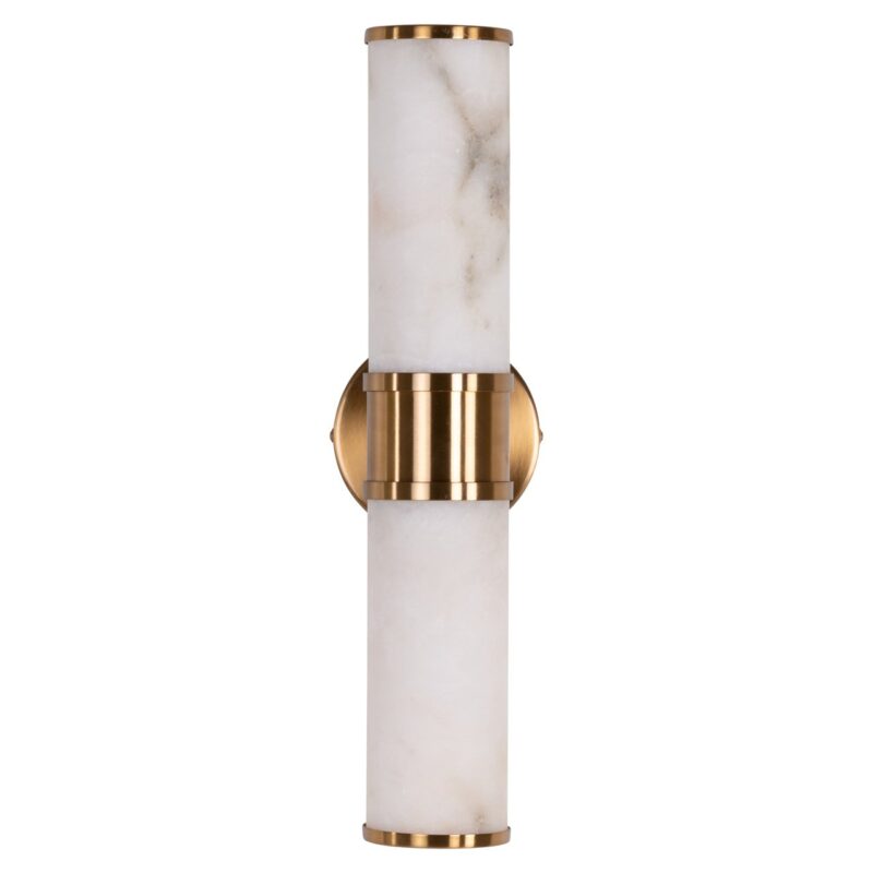 Textuur van het faux marmeren frame van de wandlamp Charlize goud