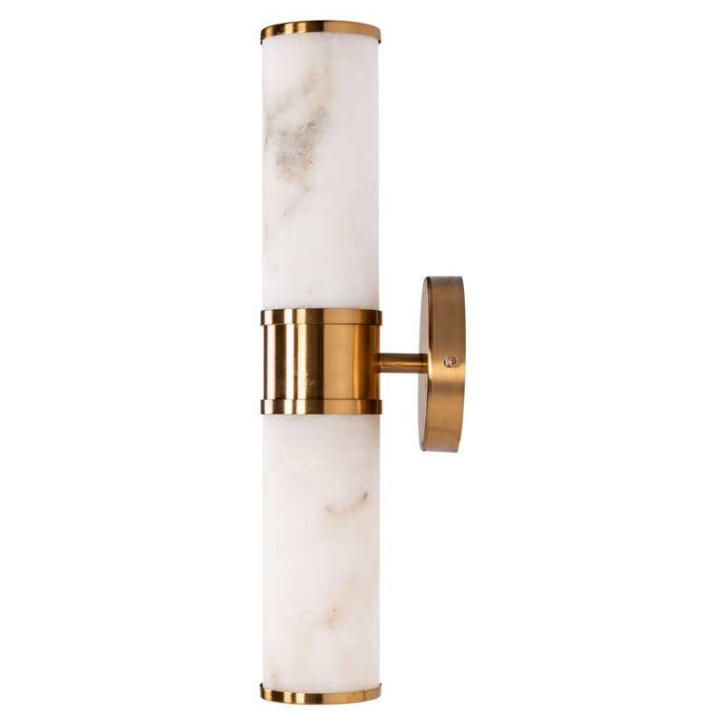 Perspectief van de wandlamp Charlize goud vanaf boven