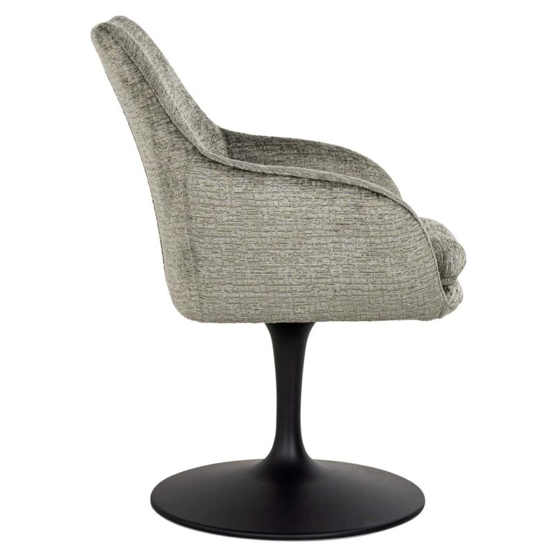 Eetkamerstoel Marlon thyme fusion swivel in een moderne interieur