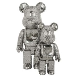 Decoratief object Bear silver small, detail van de afmetingen 25,5 x 32,5 x 70 cm
