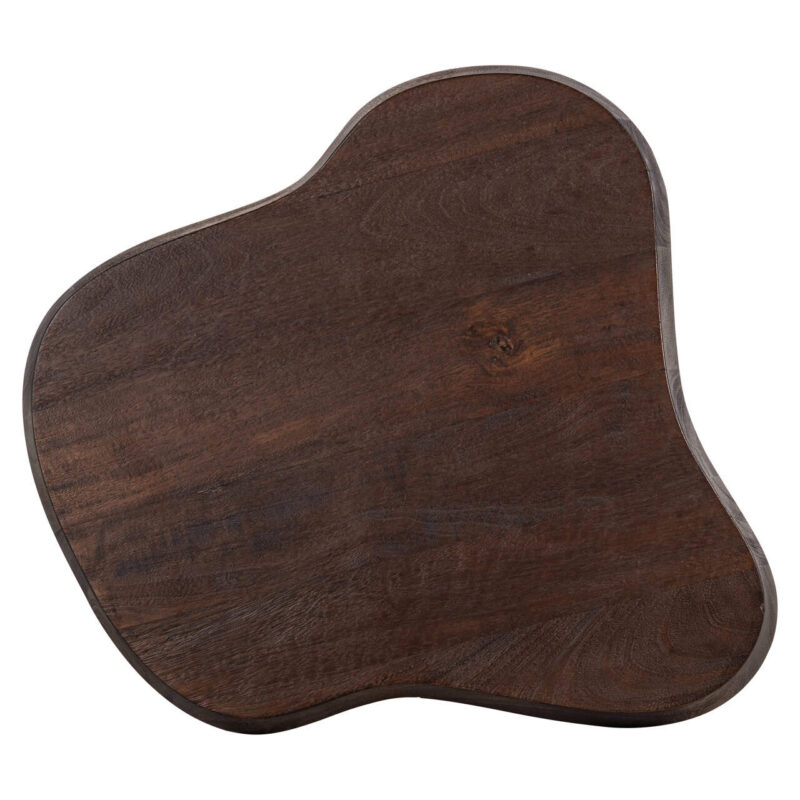 Bijzettafel Odile dark brown in interieur, lamp en kopje koffie