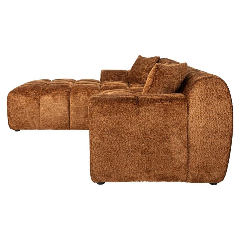 Bank Cube lovely cinnamon 3-seater + lounge left
