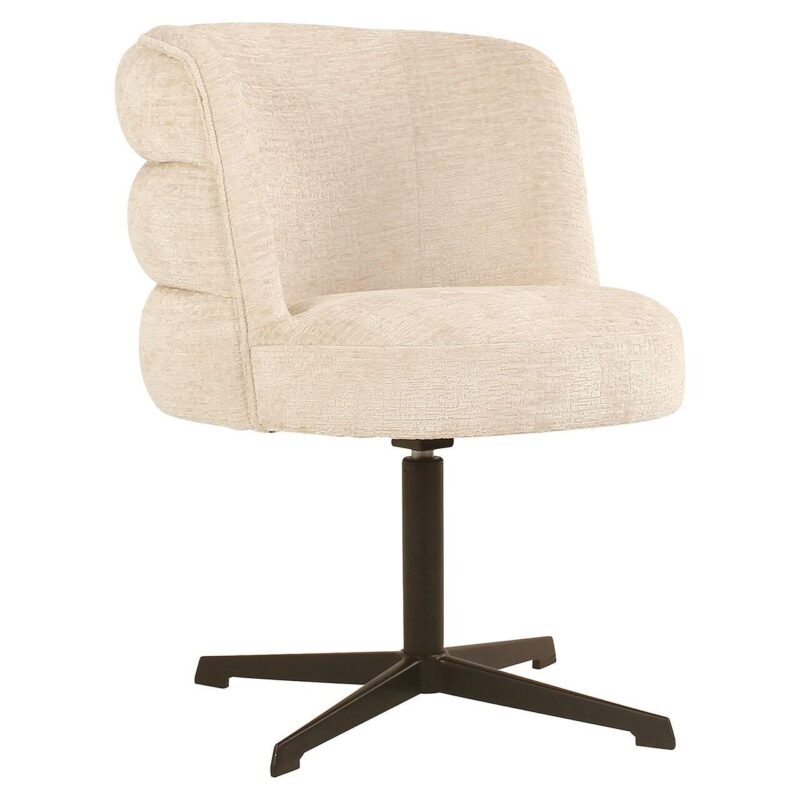 Eetkamerstoel Alexander Jones cream fusion swivel in interieur beige kleur