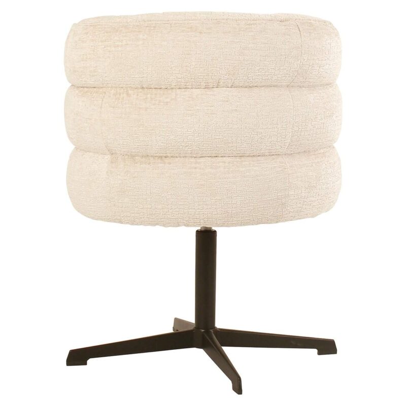 Eetkamerstoel Alexander Jones cream fusion swivel textuur polyester materiaal