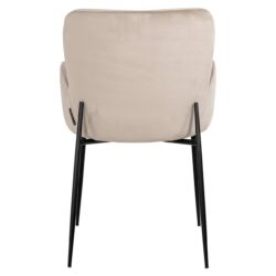 Eetkamerstoel Amber khaki velvet fire retardant vanaf boven