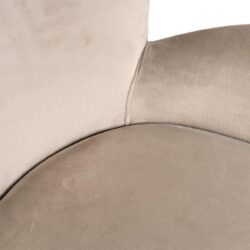 Eetkamerstoel Amber khaki velvet fire retardant met brandvertragende stof