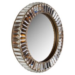 Wandlamp Becky goud in interieur, dimbaar met wanddimmer