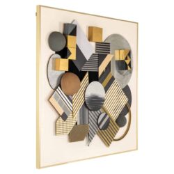 Wall art 3D Block black/gold