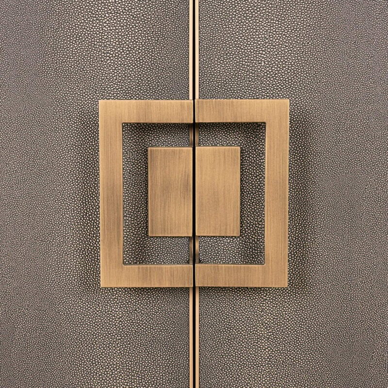 Dressoir Bloomville met luxe materiaal, bruin, goud en zwart