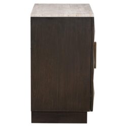 Textuur van het eikenfineer en travertine