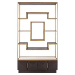 Afbeelding wandkast Claremont brown van boven