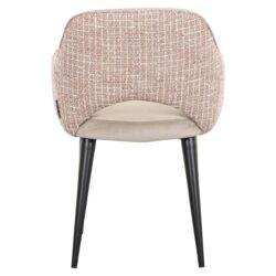 Eetkamerstoel Giovanna met zwarte metalen poten