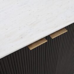 Mayfield dressoir in interieur, bruin-wit, mangohout-marmer-metaal