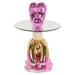 Textuur van polyresin onderstel Usha bijzettafel