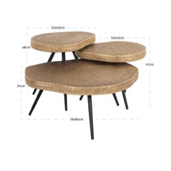 Usha bijzettafel in verschillende kleuren, pink en goud