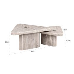 Salontafel Dwayne sand (Set of 2)