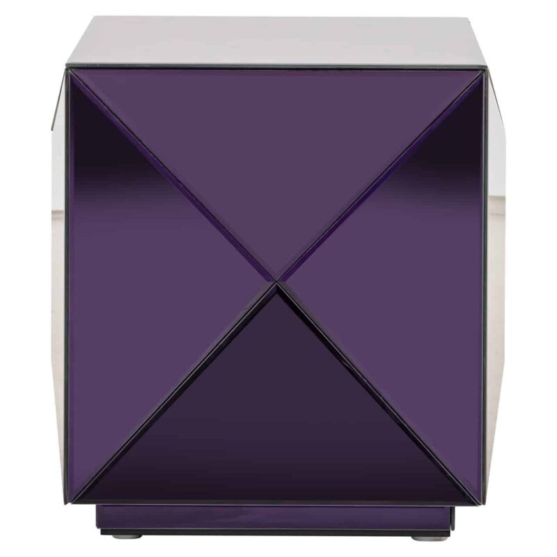 Geometrisch ontwerp van Shifra bijzettafel met spiegel