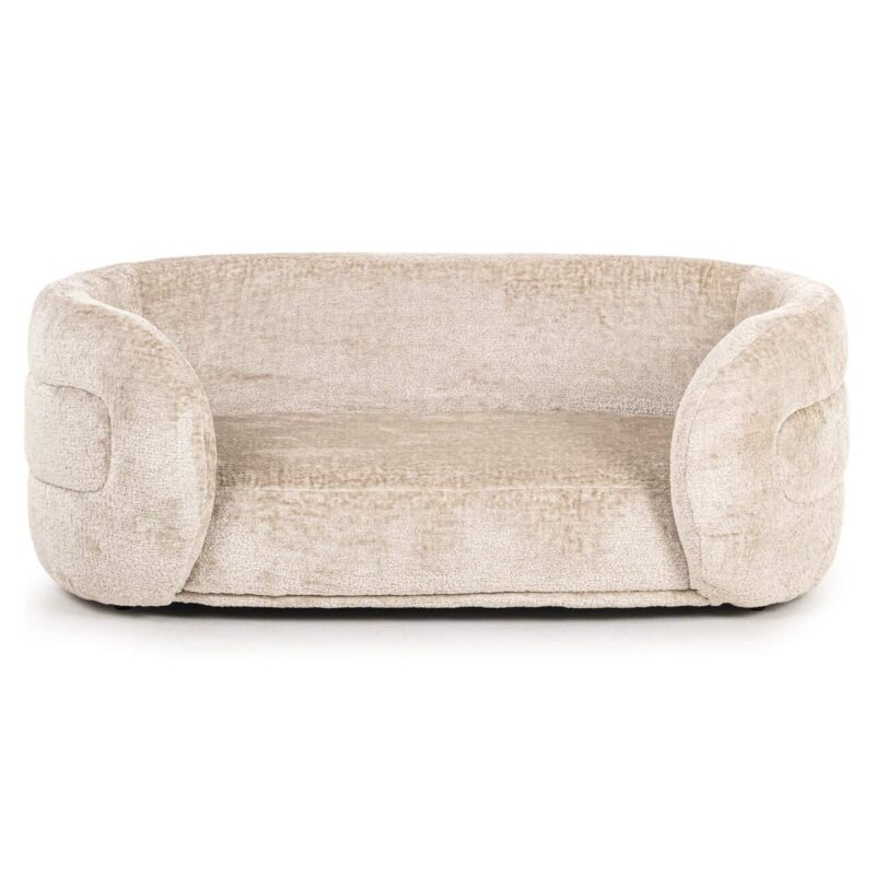 Handgemaakt hondenbed Bingo clay chenille, uniek en exclusief