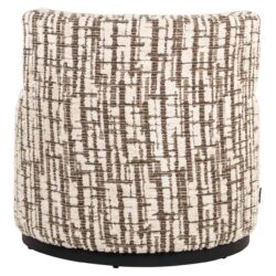 Achterkant van de lounge stoel Franny cream, handgemaakt