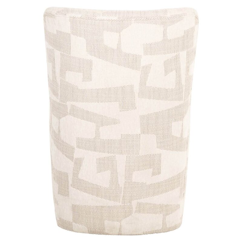 Eetkamerstoel Lorain beige graffic on wheels