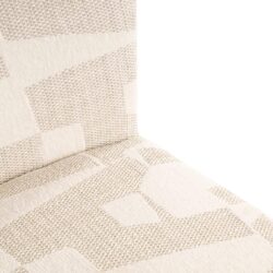 Eetkamerstoel Lorain beige graffic on wheels