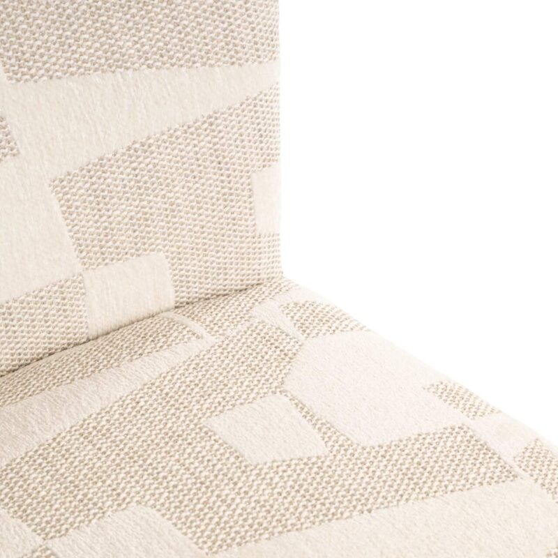 Eetkamerstoel Lorain beige graffic on wheels