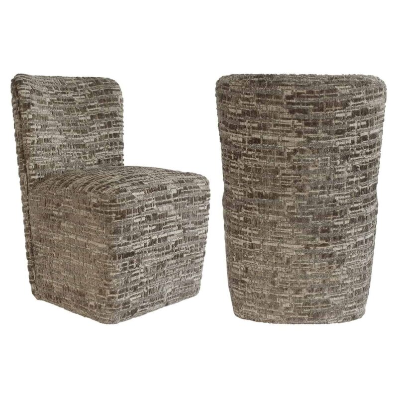 Detail van de handgemaakte zitting van de eetkamerstoel Lorain