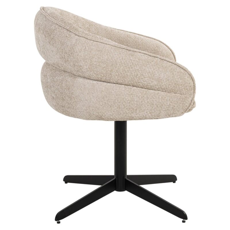 Eetkamerstoel Angelina cream unicorn swivel