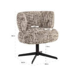 Eetkamerstoel Alexis brown omara swivel