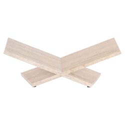 Boekenstandaard Belice beige in interieur, beige kleur