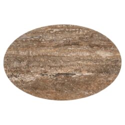 Bijzettafel Arosa brown, bruin kleur, aluminium en Mdf