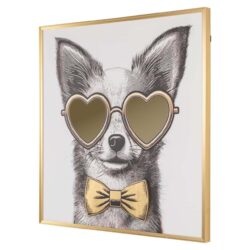 Verticaal ophangsysteem op Wall art Bodhy, black/gold kleur